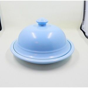 Pfaltzgraff Baby Blue Round Butter Cheese Domed Lidded USA